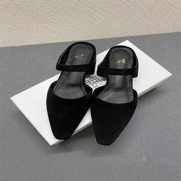 designer deerskin suede shoes with square toe and genuine leather toe half drag low heeled sandals french sandals slipper summer, Black
designer deerskin suede shoes with square toe and genuine leather toe half drag low heeled sandals french sandals slipper summer, Black