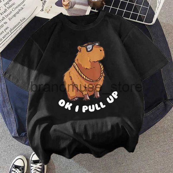women's t-shirt cute capybara clothing t-shirt women vintage t shirt 2023 casual anime tees t shirt manga short sleeve female graphic t, White
women's t-shirt cute capybara clothing t-shirt women vintage t shirt 2023 casual anime tees t shirt manga short sleeve female graphic t, White