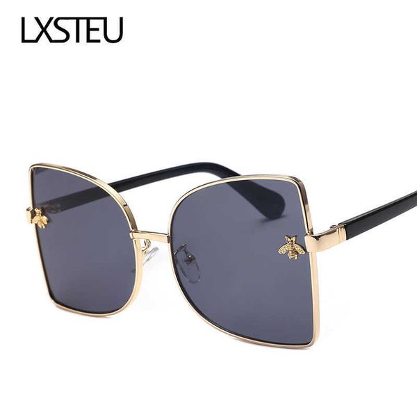 2019 big frame metal sunglasses women's net red the same little bee glasses personalized round face trend d19140, White;black
2019 big frame metal sunglasses women's net red the same little bee glasses personalized round face trend d19140, White;black
