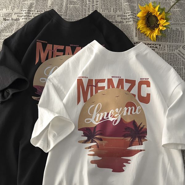 men's t-shirts personalized printed short sleeved t-shirt for men, summer korean version, loose and versatile in the trend of ins, White;black
men's t-shirts personalized printed short sleeved t-shirt for men, summer korean version, loose and versatile in the trend of ins, White;black