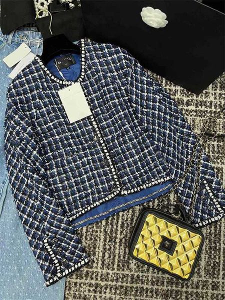 women's jackets designer summer new style elegant celebrity fashion round neck versatile blue plaid short coat women 2dui, Black;brown
women's jackets designer summer new style elegant celebrity fashion round neck versatile blue plaid short coat women 2dui, Black;brown