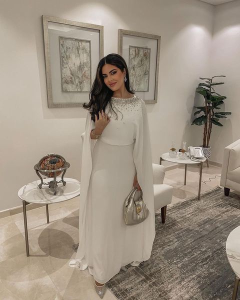vintage ivory chiffon prom dresses o-neck beading saudi arabia floor length formal evening gowns, Black
vintage ivory chiffon prom dresses o-neck beading saudi arabia floor length formal evening gowns, Black