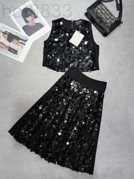 two piece dress designer summer new style spicy girl celebrity elegant temperament heavy industry sequin tank half skirt set for women z4rh, White
two piece dress designer summer new style spicy girl celebrity elegant temperament heavy industry sequin tank half skirt set for women z4rh, White
