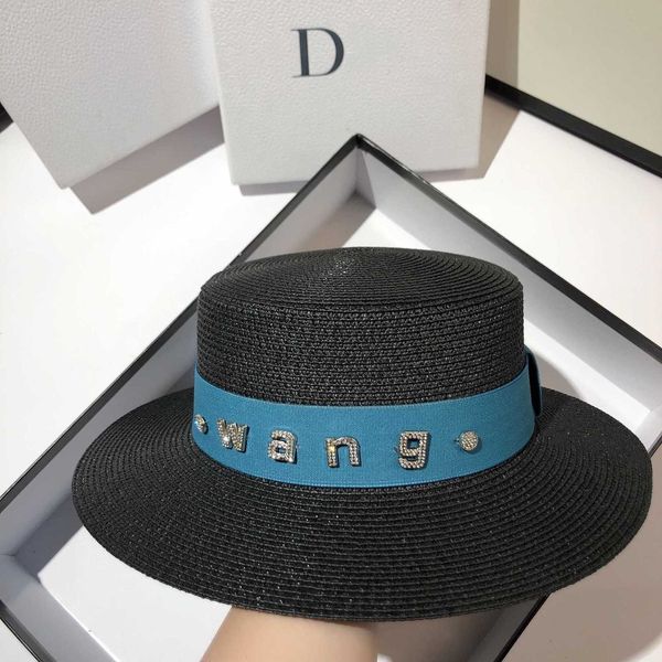 designer a wang luxury summer versatile black straw hat korean version candy color king letter sunshade french hepburn wind sun female, Blue;gray
designer a wang luxury summer versatile black straw hat korean version candy color king letter sunshade french hepburn wind sun female, Blue;gray