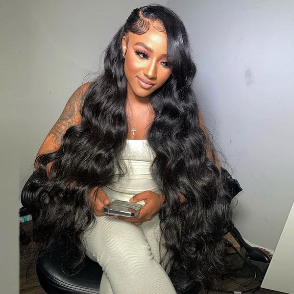 32-38 inch body wave long wavy wig 13x6 lace front wig human hair wigs 13x4 transparent lace frontal wig human hair glueless wig, Black;brown
32-38 inch body wave long wavy wig 13x6 lace front wig human hair wigs 13x4 transparent lace frontal wig human hair glueless wig, Black;brown