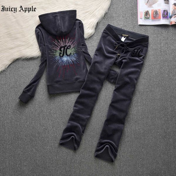 juicy apple tracksuit women casual sportswear sets woman patchwork hoodies sweatshirt and sweatpant 2 pcs set spring jogger set, Gray
juicy apple tracksuit women casual sportswear sets woman patchwork hoodies sweatshirt and sweatpant 2 pcs set spring jogger set, Gray