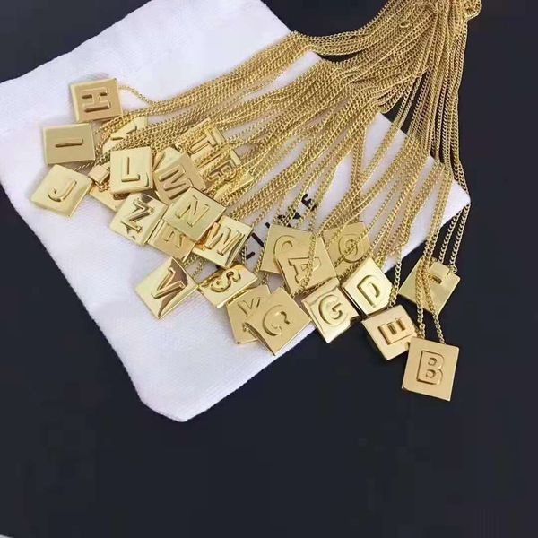 26 letters initials necklace high edition classic design pendant love luxury designer pendant necklaces wedding party chain women ornaments, Silver
26 letters initials necklace high edition classic design pendant love luxury designer pendant necklaces wedding party chain women ornaments, Silver