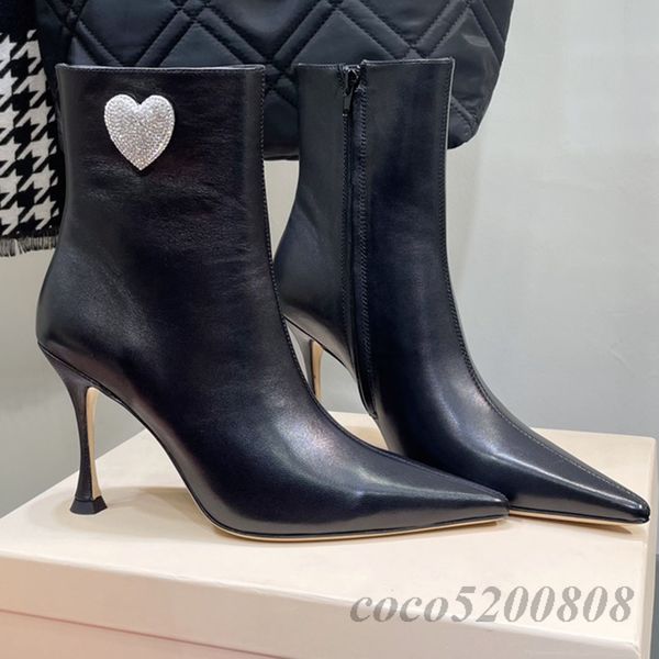 women ankle boots ankle boots genuine leather women pointed toe stiletto heels crystal decor boots elegant trendy short booties, Black;white
women ankle boots ankle boots genuine leather women pointed toe stiletto heels crystal decor boots elegant trendy short booties, Black;white