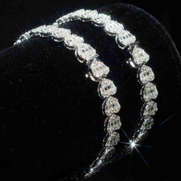 handcrafted heart tennis link chain bracelet 7mm emerald cut vvs moissanite diamond necklace iced out fine jewelry for woman, Silver
handcrafted heart tennis link chain bracelet 7mm emerald cut vvs moissanite diamond necklace iced out fine jewelry for woman, Silver