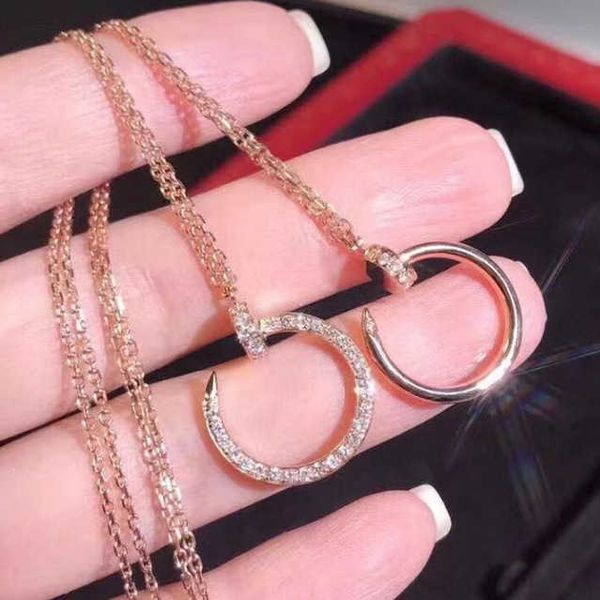 counter quality diamond nail necklace women's sterling silver plated 18k gold rose full shape tail smooth face pendant collar chain inl, Black
counter quality diamond nail necklace women's sterling silver plated 18k gold rose full shape tail smooth face pendant collar chain inl, Black