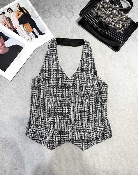 women's tanks & camis designer summer new style spicy girl slim fit versatile temperament woven plaid hanging neck vest women o4l8, White
women's tanks & camis designer summer new style spicy girl slim fit versatile temperament woven plaid hanging neck vest women o4l8, White