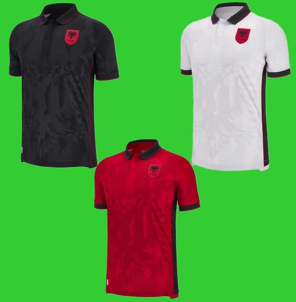 2023 albania home red soccer jersey 23/24 away white shirts third black short sleeve national team football uniform, Black;yellow
2023 albania home red soccer jersey 23/24 away white shirts third black short sleeve national team football uniform, Black;yellow