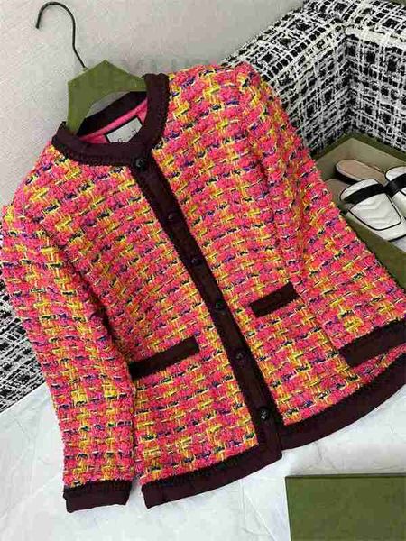 women's jackets designer spring/summer new round neck contrast gold and silver shiny silk loose colored plaid coat ejud, Black;brown
women's jackets designer spring/summer new round neck contrast gold and silver shiny silk loose colored plaid coat ejud, Black;brown
