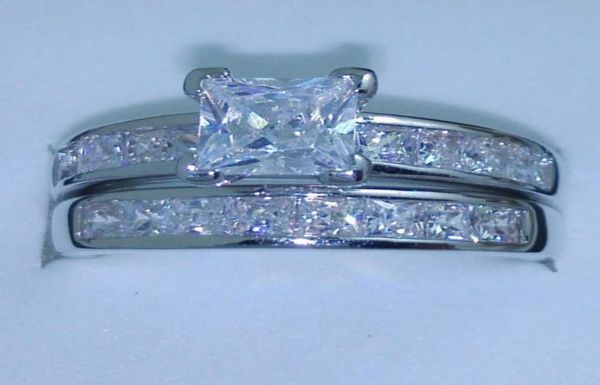 wholesize 5678910 jewelry 10kt white gold filled z princess cut simulated diamond wedding ring set gift with box4493982, Silver
wholesize 5678910 jewelry 10kt white gold filled z princess cut simulated diamond wedding ring set gift with box4493982, Silver