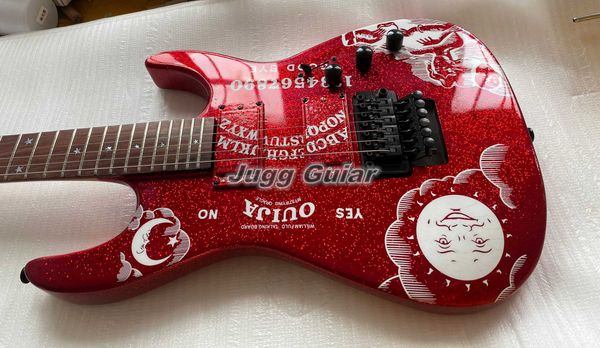 kh-2 ouija metallic red big sparkle kirk hammett signature electric guitar reverse headstock, floyd rose tremolo, black hardware star moon i
kh-2 ouija metallic red big sparkle kirk hammett signature electric guitar reverse headstock, floyd rose tremolo, black hardware star moon i
