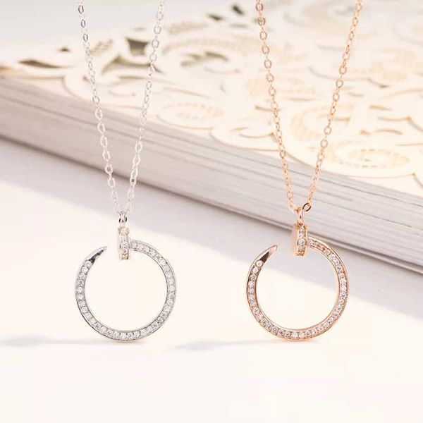 high-quality hook nail necklace the same pendant as that of women's fashion c card is slightly inlaid with diamond clavicle chain and t, Black
high-quality hook nail necklace the same pendant as that of women's fashion c card is slightly inlaid with diamond clavicle chain and t, Black