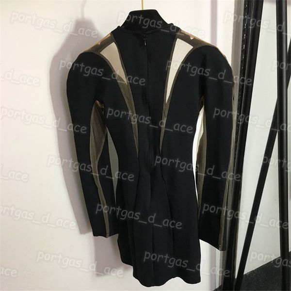 luxury designer women dress mesh see through patchwork skirt long sleeve charm lady girls dress, Black
luxury designer women dress mesh see through patchwork skirt long sleeve charm lady girls dress, Black