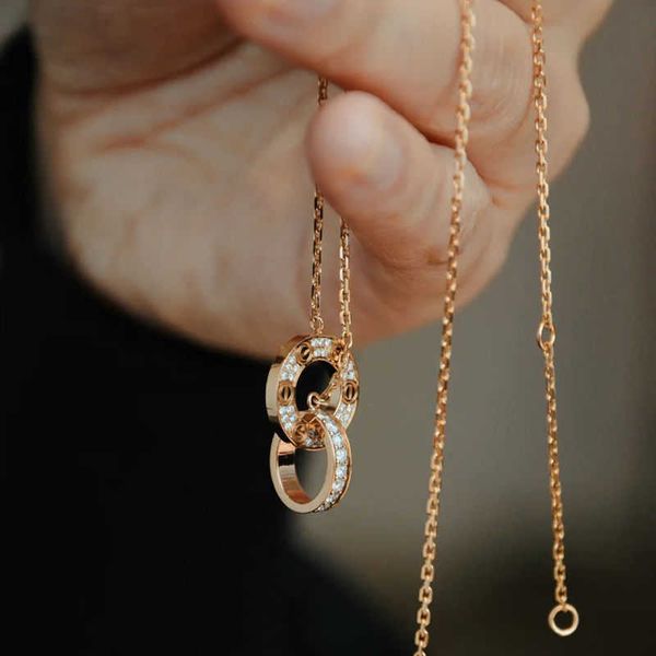 original designer 925 sterling silver love necklace women's electroplated 18k rose gold double ring collar chain lover fashion simple s
original designer 925 sterling silver love necklace women's electroplated 18k rose gold double ring collar chain lover fashion simple s