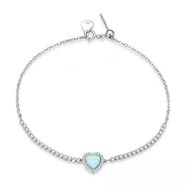 925 sterling silver heart bracelet fine jewelry crystal opal gemstone love heart chain bracelets for women
925 sterling silver heart bracelet fine jewelry crystal opal gemstone love heart chain bracelets for women