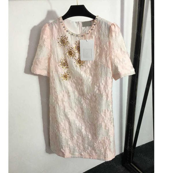 23ss women dress womens designer clothing summer dresses heavy stitching bead sequin flower pearl round neck short-sleeved dress womens clot, Black;gray
23ss women dress womens designer clothing summer dresses heavy stitching bead sequin flower pearl round neck short-sleeved dress womens clot, Black;gray