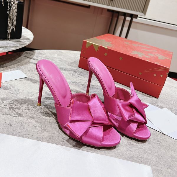 women summer slippers fashion silk genuine leather mules super high heels butterfly knot slippers runway party dress shoes women, Black;white
women summer slippers fashion silk genuine leather mules super high heels butterfly knot slippers runway party dress shoes women, Black;white