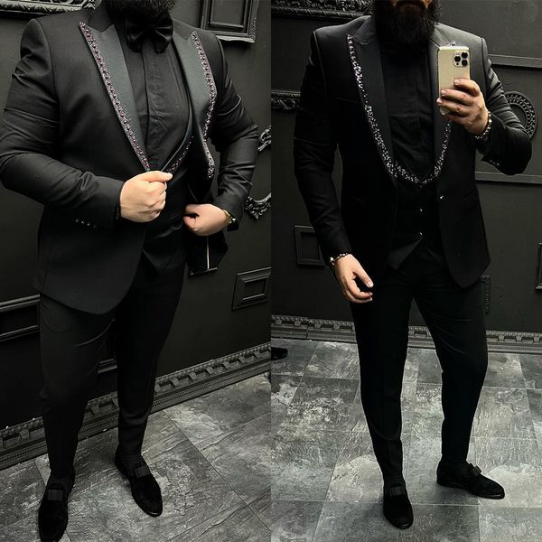 2023 men groom tuxedos slim fit pearls beaded business formal tuxedo professional grooms wedding dress suit costume homme 3 pieces blazer pa, Black;gray
2023 men groom tuxedos slim fit pearls beaded business formal tuxedo professional grooms wedding dress suit costume homme 3 pieces blazer pa, Black;gray
