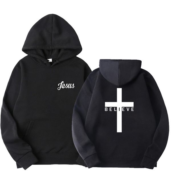 men's believe cross jesus printed hoodies man design drawstring hoodie harajuku spring autumn hooded streetwear sportwear, Black
men's believe cross jesus printed hoodies man design drawstring hoodie harajuku spring autumn hooded streetwear sportwear, Black