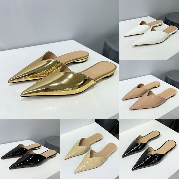 punta mule flat sandals designer women quality leather sandal summer beach luxury platform wedding party shoe office casual slide, Black
punta mule flat sandals designer women quality leather sandal summer beach luxury platform wedding party shoe office casual slide, Black