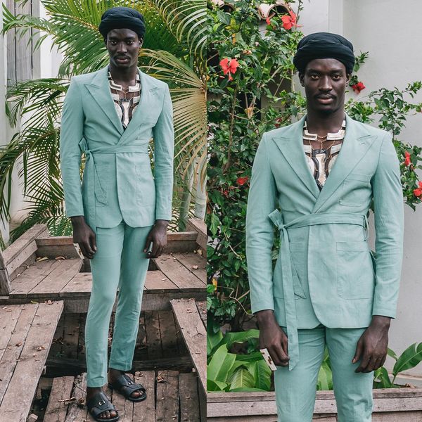 2023 mint green groom wear slim fit two pieces peaked lapel business formal tuxedo professional grooms wedding suit 2 pieces blazer and pant, Black;gray
2023 mint green groom wear slim fit two pieces peaked lapel business formal tuxedo professional grooms wedding suit 2 pieces blazer and pant, Black;gray