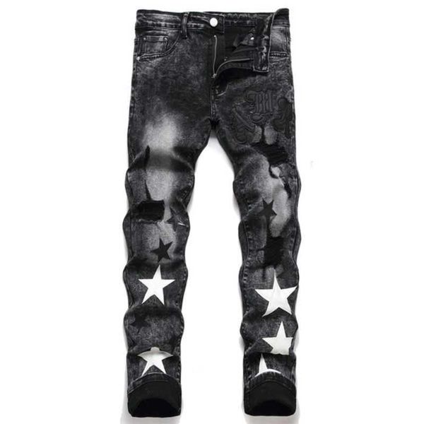 men's jeans european jean hombre letter star men embroidery patchwork ripped for trend brand motorcycle pant mens skinny designer jeans, Black
men's jeans european jean hombre letter star men embroidery patchwork ripped for trend brand motorcycle pant mens skinny designer jeans, Black