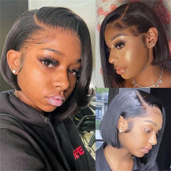 short bob human hair wigs brazilian 13x4straight lace front wigs for women lace bob wig pre plucked, Black;brown
short bob human hair wigs brazilian 13x4straight lace front wigs for women lace bob wig pre plucked, Black;brown