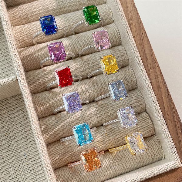 luxurious 4ct diamond 925 sterling silver designer ring for woman 8a cubic zirconia sqaure green blue love engagement wedding gold rings jew, Slivery;golden
luxurious 4ct diamond 925 sterling silver designer ring for woman 8a cubic zirconia sqaure green blue love engagement wedding gold rings jew, Slivery;golden