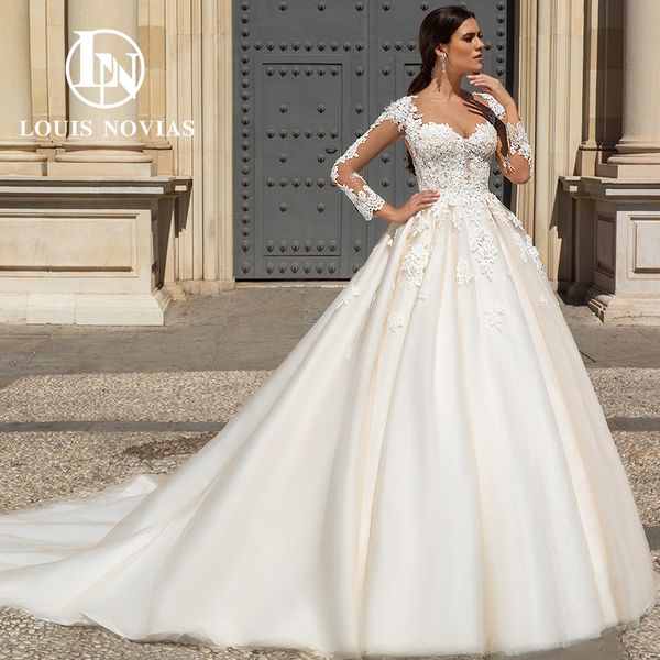 ball gown princess wedding dress 2023 long sleeved sweetheart applique lace button modern dresses for special occasions vestidos de novia, White
ball gown princess wedding dress 2023 long sleeved sweetheart applique lace button modern dresses for special occasions vestidos de novia, White