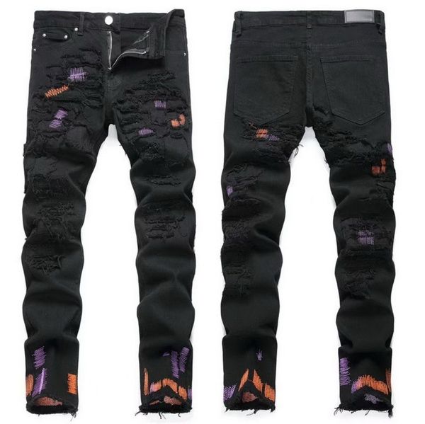 designer jeans men's embroidery patch biker jeans slim fit motocycle casual denim trousers man #01, Blue
designer jeans men's embroidery patch biker jeans slim fit motocycle casual denim trousers man #01, Blue