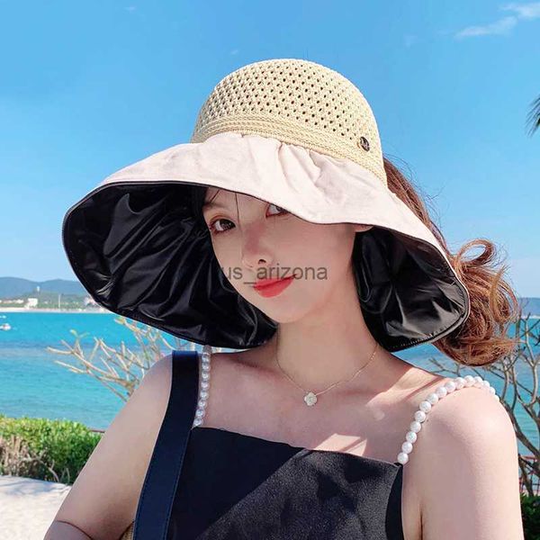 2022 summer sun protective hat women straw hollowed out wide brim bowknot foldable hat ladies uv protection outdoor beach cap l230620, Blue;gray
2022 summer sun protective hat women straw hollowed out wide brim bowknot foldable hat ladies uv protection outdoor beach cap l230620, Blue;gray