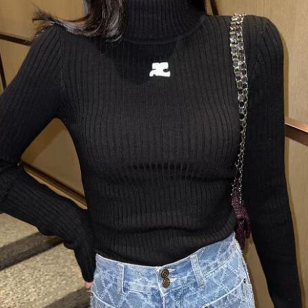 fashion classic trendy luxury designer half high neck underlay knit sweater jenny retro ins sporty minimalist solid color scheme simple basi, White
fashion classic trendy luxury designer half high neck underlay knit sweater jenny retro ins sporty minimalist solid color scheme simple basi, White
