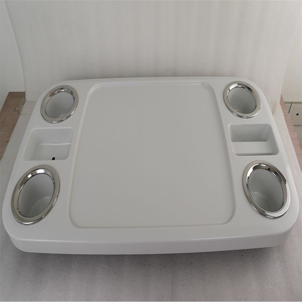 white abs plastic table with table leg 863x457x101mm marine boat caravan rv
