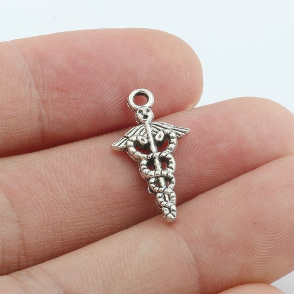 100pcs charms caduceus medical symbol antique silver color pendants diy crafts making findings handmade tibetan jewelry a-10, Bronze;silver
100pcs charms caduceus medical symbol antique silver color pendants diy crafts making findings handmade tibetan jewelry a-10, Bronze;silver