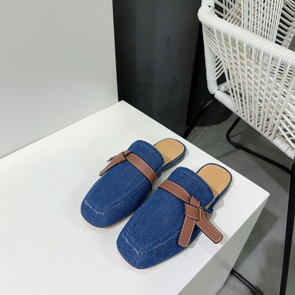 mules women lady casual half slipper shoes knot flats jeans loe style designer shoe we1832, Black
mules women lady casual half slipper shoes knot flats jeans loe style designer shoe we1832, Black