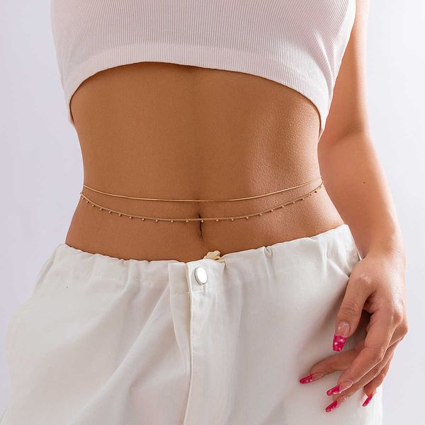 minimalist double layer waist chains belly belt snake bone chain women summer bikinis boho mini ball pendant body jewelry aa230531, Silver
minimalist double layer waist chains belly belt snake bone chain women summer bikinis boho mini ball pendant body jewelry aa230531, Silver