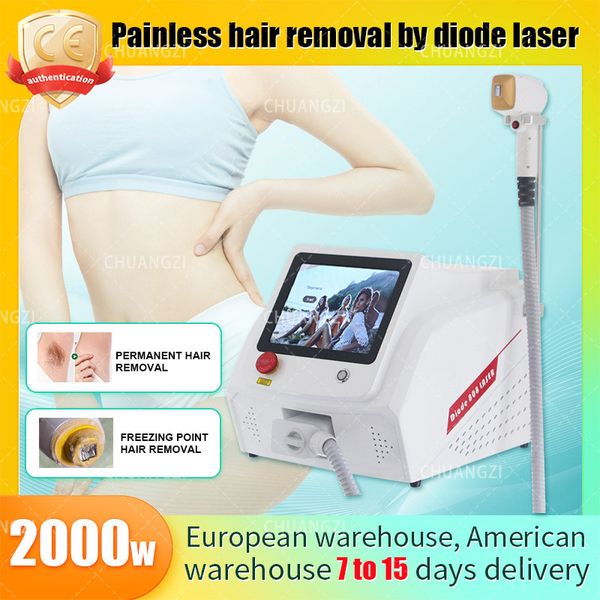 2023 2000w laser 3 wavelength ice platinum hair removal 755nm 808nm 1064nm r hair removal