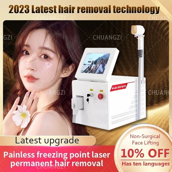 808 diode laser hair removal machine new series machine sapphire contact cooling head painless laser 755 808 1064 hair removal, Black
808 diode laser hair removal machine new series machine sapphire contact cooling head painless laser 755 808 1064 hair removal, Black