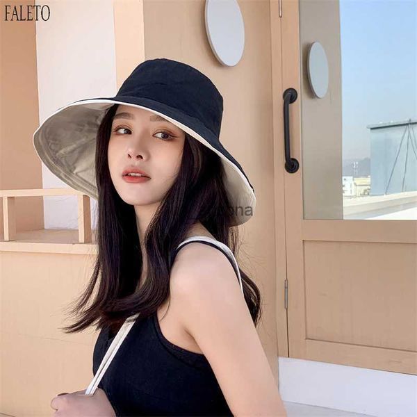 faleto women's sun hat cotton bucket hat fashion summer beach wide brim hat travel packable reversible double-side-wear cap 1 pc l23062, Blue;gray
faleto women's sun hat cotton bucket hat fashion summer beach wide brim hat travel packable reversible double-side-wear cap 1 pc l23062, Blue;gray