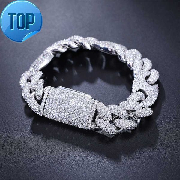 luxury rock style hiphop jewelry 18mm 925 sterling silver pass diamond test vvs moissanite iced out cuban link bracelet for men
luxury rock style hiphop jewelry 18mm 925 sterling silver pass diamond test vvs moissanite iced out cuban link bracelet for men