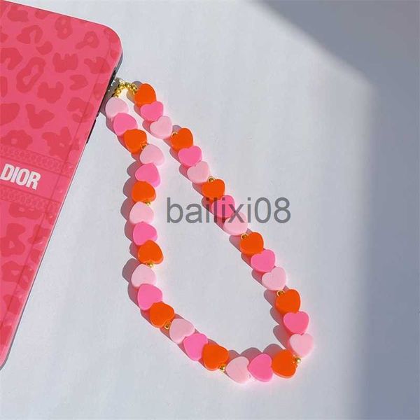 pendant necklaces charming and cute pink gradient soft ceramic heart-shaped mobile phone chain girl's telephone anti-lost lanyard women, Silver
pendant necklaces charming and cute pink gradient soft ceramic heart-shaped mobile phone chain girl's telephone anti-lost lanyard women, Silver