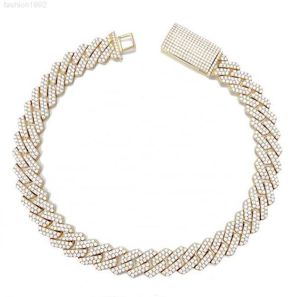 real 10k solid gold iced out vvs lab diamond 15mm 18'' two row hip hop cuban link moissanite chain, Silver
real 10k solid gold iced out vvs lab diamond 15mm 18'' two row hip hop cuban link moissanite chain, Silver