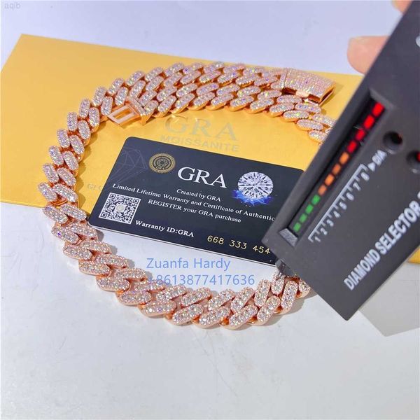 15mm rose gold chains custom hip hop cuban necklace 925 silver vvs moissanite cuban link chain
15mm rose gold chains custom hip hop cuban necklace 925 silver vvs moissanite cuban link chain