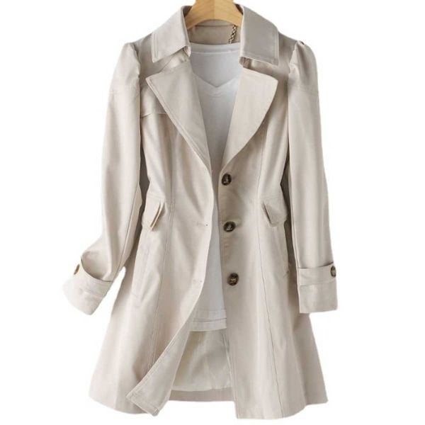 korean version 988 spring and autumn new double breasted slim fit knee length trench women's coat faux leather jacket women jackets606, Black
korean version 988 spring and autumn new double breasted slim fit knee length trench women's coat faux leather jacket women jackets606, Black