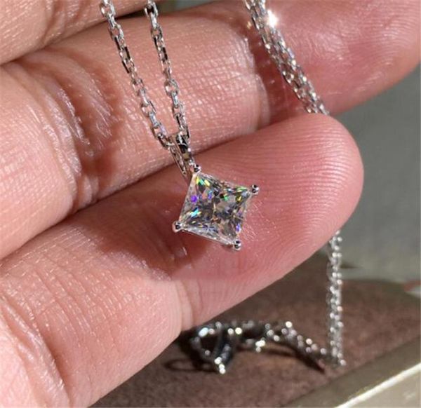 simple fashion jewelry solitaire diamond pendant 925 sterling silver princess cut white z cz diamond gemstones women clavicle 5665436 
simple fashion jewelry solitaire diamond pendant 925 sterling silver princess cut white z cz diamond gemstones women clavicle 5665436