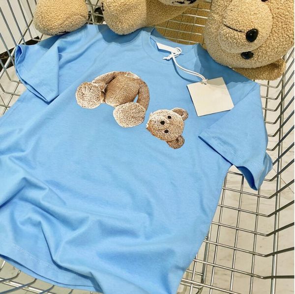 23ss summer new kids boys girls short-sleeved printed bear t-shirts tide brand children shirt loose short sleeves tees large kids clothing, Blue
23ss summer new kids boys girls short-sleeved printed bear t-shirts tide brand children shirt loose short sleeves tees large kids clothing, Blue